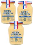 Grey Poupon Dijon Mustard Pack of 3 x 215g | Made with White Wine | French Mustard | Perfect for Sauces, Steak, BBQ, Dressings & Sandwiches