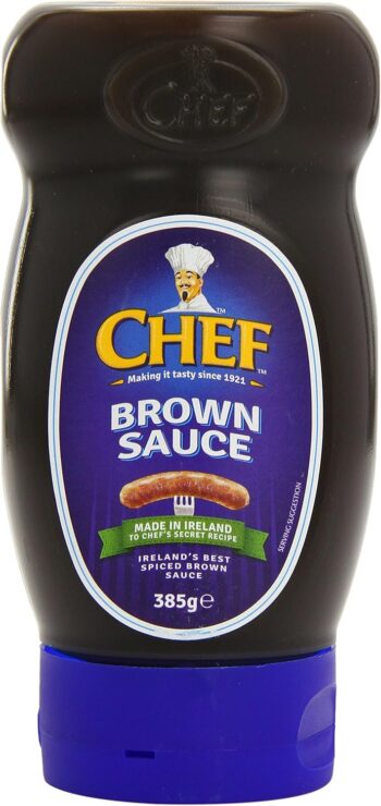 Chef Sauce Brown Squeezy Top Down 385 g (Pack of 6)