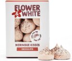 Flower & White Chocolate Meringue Kisses |Great As A Gift Or To Share | Low-Calorie | Vegetarian & Gluten-Free | Fair Trade & 100% Recyclable Packaging | No Additives or Nasties - 1 x 100g