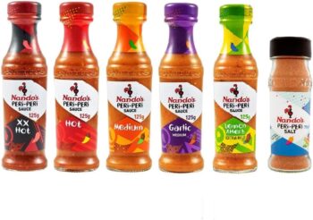 Peri-Peri Salt & 5 Assorted Multi-Flavours Nando's Sauce 125g (Pack of 6)